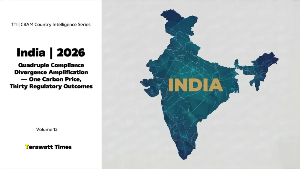CBAM Country Intelligence India 2026: Quadruple Compliance Divergence Amplification — One Carbon Price, Thirty Regulatory Outcomes