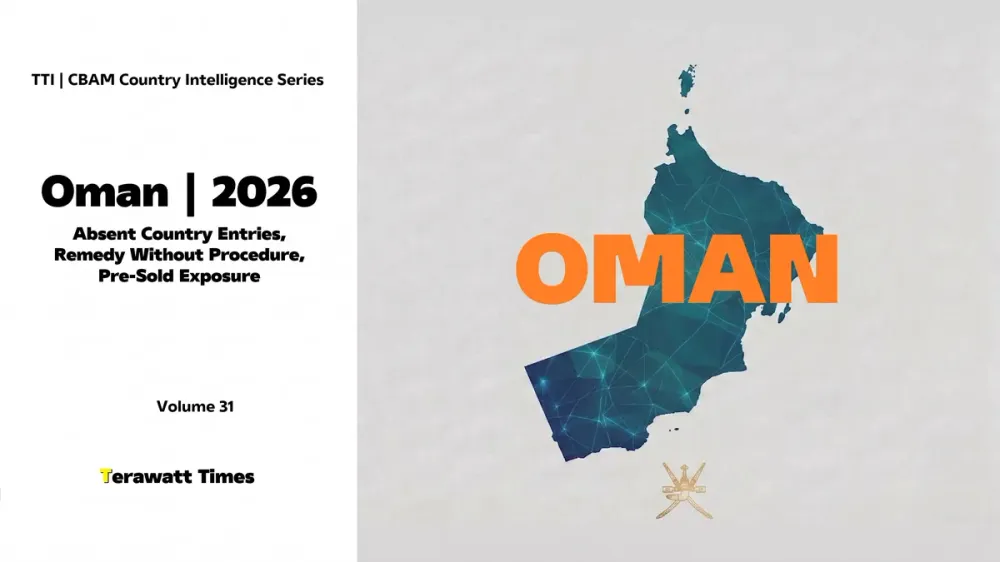 CBAM Country Intelligence Oman 2026: Absent Country Entries, Remedy Without Procedure, Pre-Sold Exposure