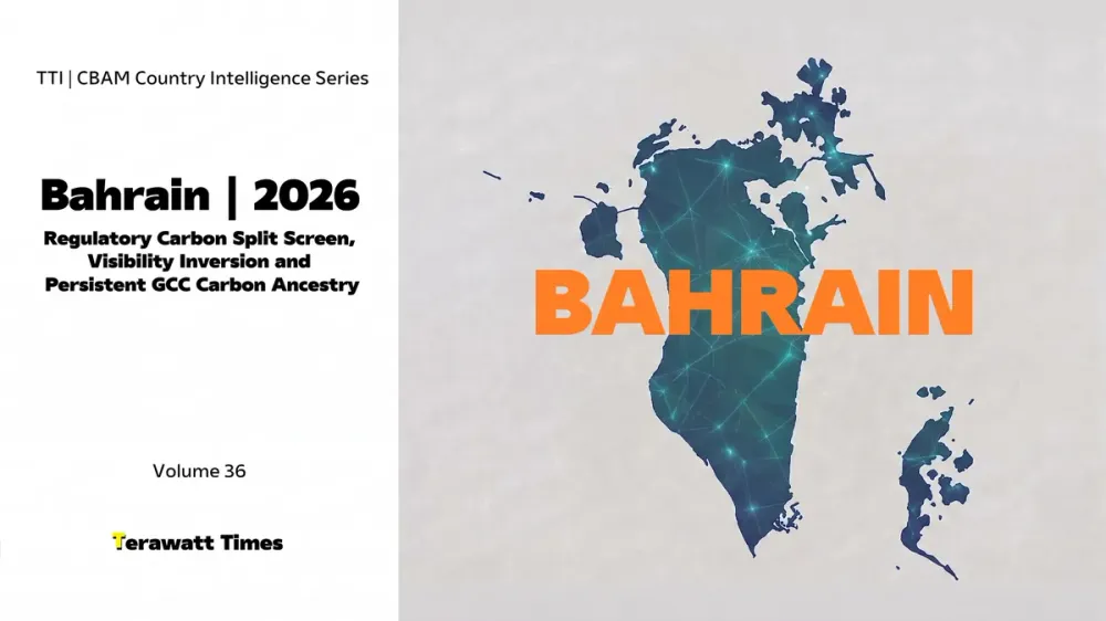 CBAM Country Intelligence Bahrain 2026: Regulatory Carbon Split Screen, Visibility Inversion and Persistent GCC Carbon Ancestry