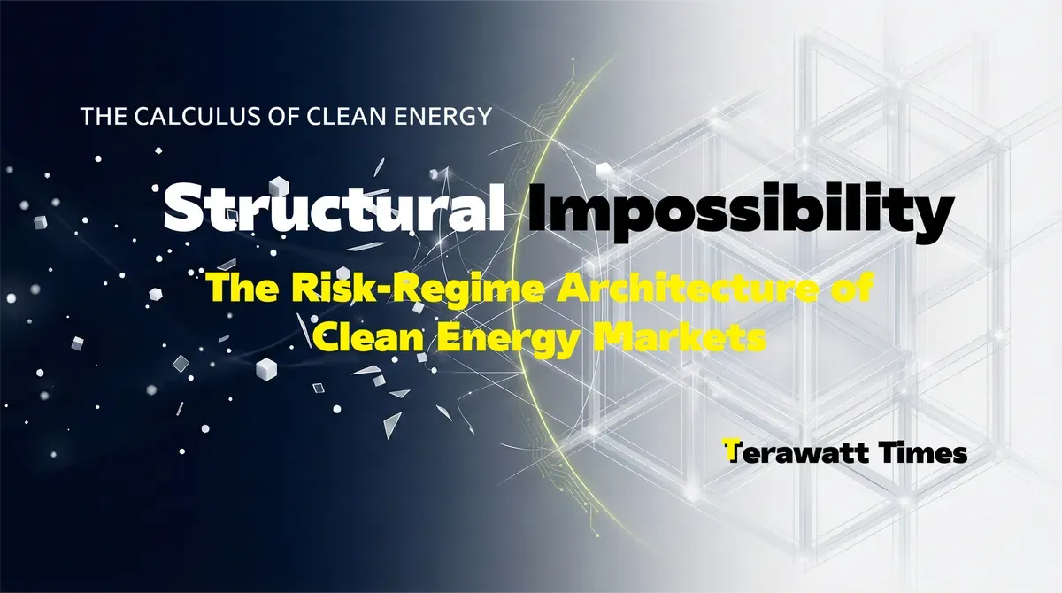 Structural Impossibility: The Risk-Regime Architecture of Clean Energy Markets
