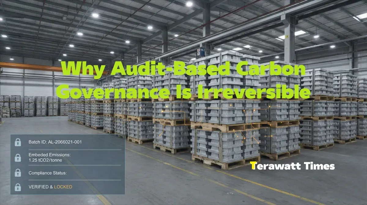 Why Audit-Based Carbon Governance Is Irreversible: Trust Bankruptcy, Carbon Budgets, and the Transparency Threshold