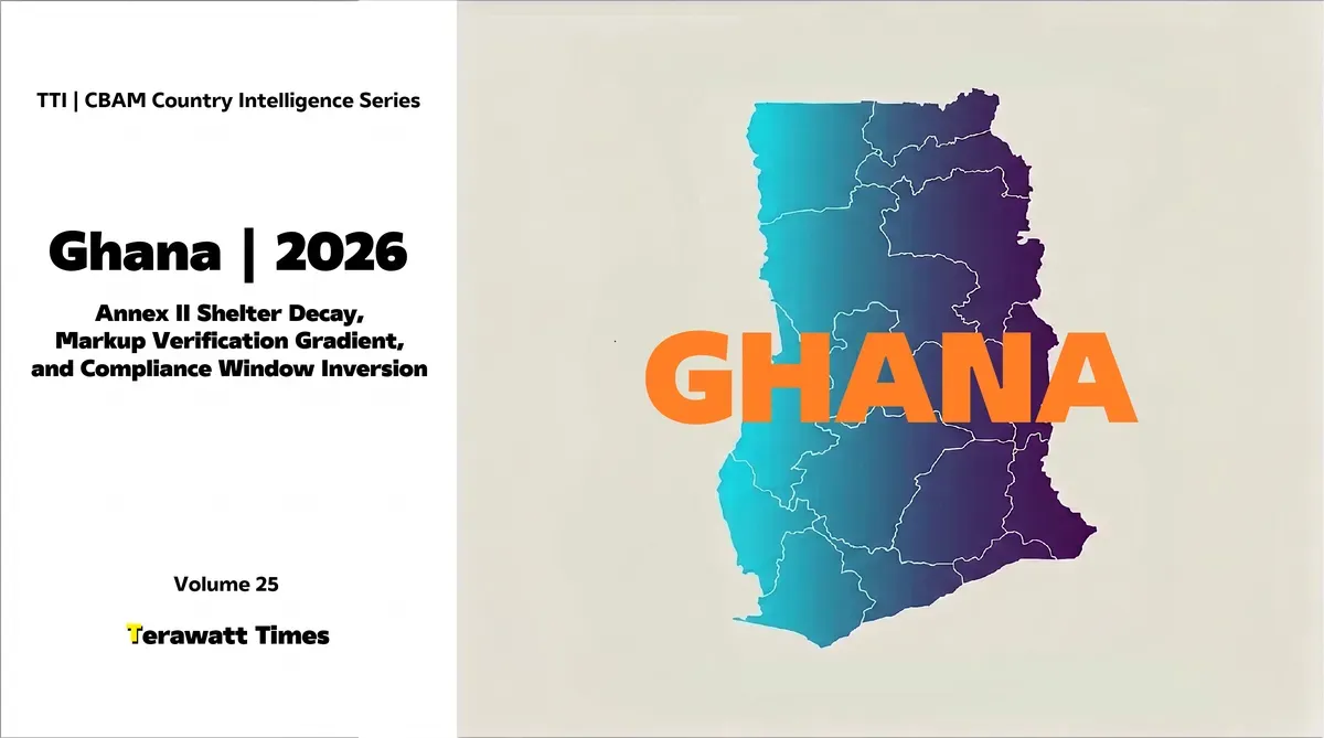 CBAM Country Intelligence Ghana 2026: Annex II Shelter Decay, Markup Verification Gradient, and Compliance Window Inversion