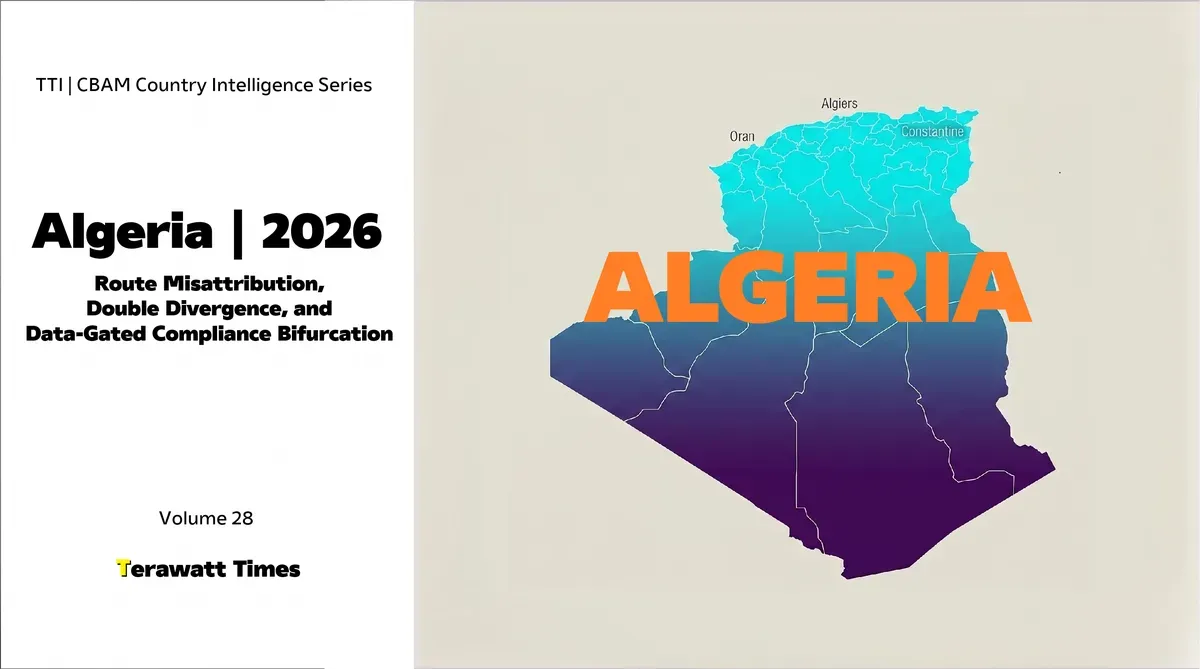 CBAM Country Intelligence Algeria 2026: Route Misattribution, Double Divergence, and Data-Gated Compliance Bifurcation