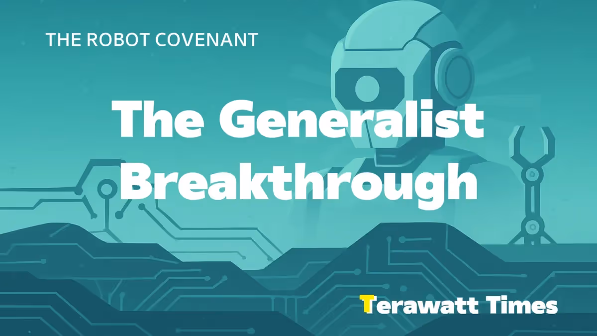 The Generalist Breakthrough