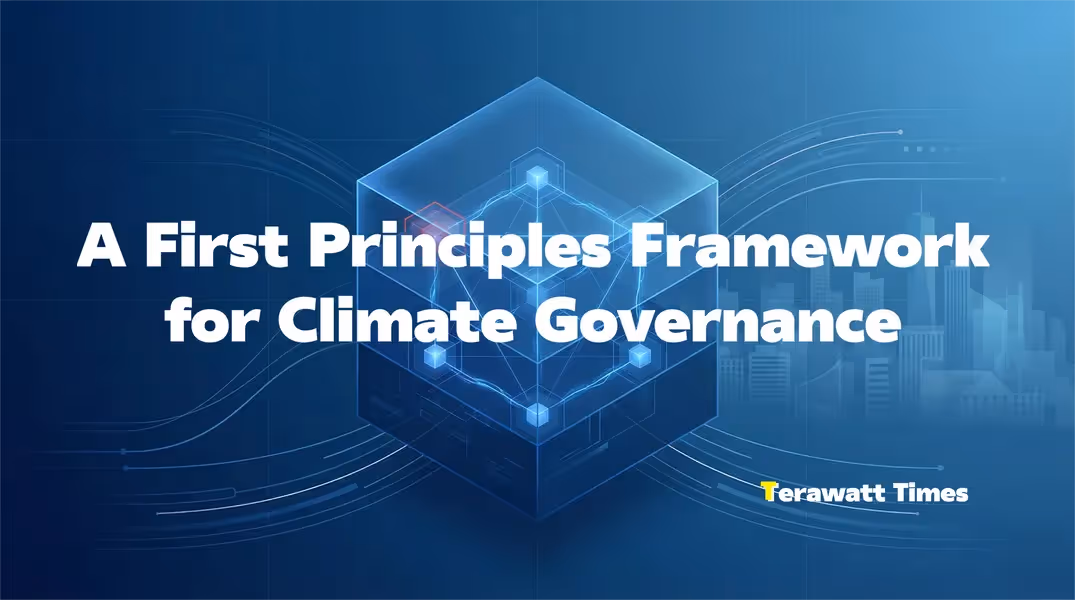 A First Principles Framework for Climate Governance