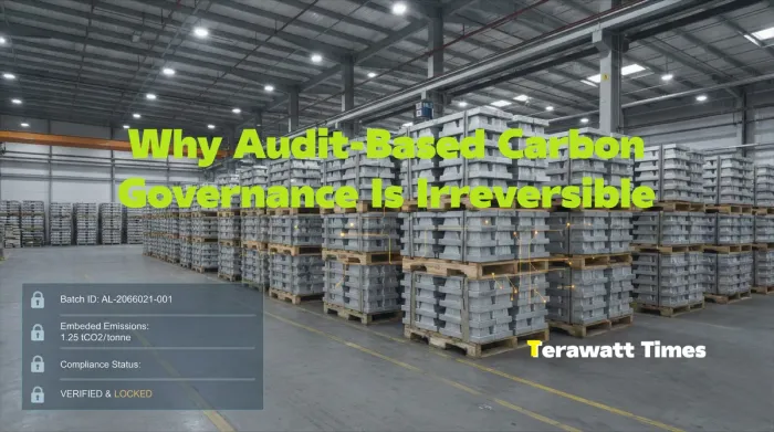 Why Audit-Based Carbon Governance Is Irreversible: Trust Bankruptcy, Carbon Budgets, and the Transparency Threshold