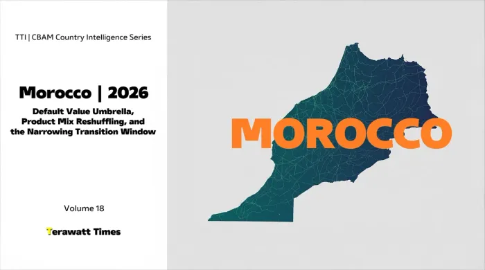 CBAM Country Intelligence Morocco 2026: Default Value Umbrella, Product Mix Reshuffling, and the Narrowing Transition Window